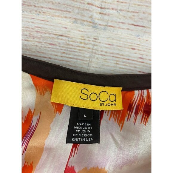 CoCa By St John Women's Colorful Casual Open Front Half Sleeve Jacket - Large - Picture 2 of 12